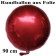 Luftballon aus Folie, Rundballon, Rot, 90 cm