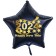 Silvester Sternballon Silber 2024, Feuerwerk Happy New Year