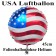 Luftballon aus Folie USA Flagge, Rundballon 45 cm