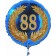 Luftballon aus Folie mit Ballongas, Zahl 88 im Lorbeerkranz, zum 88. Geburtstag, Jubiläum oder Jahrestag