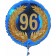 Luftballon aus Folie mit Ballongas, Zahl 96 im Lorbeerkranz, zum 96. Geburtstag, Jubiläum oder Jahrestag