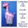 Große Giraffe, Luftballon mit Helium zu Geburt und Taufe eines Mädchens: It's a Girl