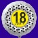 Luftballon aus Folie zum 18. Geburtstag, weisser Rundballon, Fußball, inklusive Ballongas