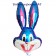 Luftballon blauer Hase mit langen Ohren