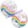 Bubble-Ballon Happy Birthday Rainbow Unicorns mit Helium