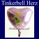 Luftballon Tinkerbell Herz, Folienballon mit Ballongas Helium