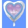 Luftballon in Herzform zur Taufe eines Jungen, Glück und Segen auf Deinen Wegen