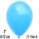 Luftballons 12 cm, Babyblau, 25 Stück