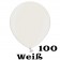 Mini Perlmutt Luftballons, 8-12 cm, 100 Stück, Weiß