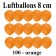 Luftballons, 8 cm, 3", Wasserbomben, 100 Stück, Orange