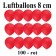 Luftballons, 8 cm, 3", Wasserbomben, 100 Stück, Rot