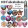 Folienballon-Maxi-Set-1, 100 Luftballons aus Folie mit der 10 Liter Ballongasflasche