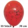 Luftballons Fußball, schwarz-rot, 30 cm, 10 Stück