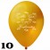Luftballons Alles Gute zur Konfirmation, Gold, 10 Stück, 30 cm Latexballons