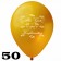 Luftballons Alles Gute zur Konfirmation, Gold, 50 Stück, 30 cm Latexballons