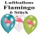 Flamingo Luftballons, 6 Stück