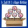 Luftballons mit Helium zum 18. Geburtstag, 3 Luftballons Happy Birthday und 3 Luftballons mit der Zahl 18