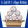 Luftballons mit Helium zum 30. Geburtstag, 3 Luftballons Happy Birthday und 3 Luftballons mit der Zahl 30