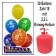 30 Luftballons Zahl 18 zum 18. Geburtstag mit dem Helium-Einwegbehälter