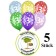 Luftballons mit der Zahl 3 zum 3. Geburtstag, 5 Stück, bunt gemischt, 30-33 cm