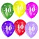 Luftballons Zahl 40 zum 40. Geburtstag, 5 Stück