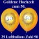 Luftballons mit der Zahl 50 im Lorbeerkranz