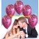 Luftballons zur Hochzeit, Just married, frisch verheiratet, mit dem Hochzeitspaar