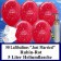 Luftballons zur Hochzeit steigen lassen, 50 Luftballons Just Married, rubinrot, mit der 5 Liter Ballongas-Heliumflasche