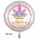 Magische Geburtstagswünsche, 8. Geburtstag, Luftballon aus Folie, Satin de Luxe, weiß, Unicorn Flowers