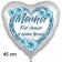 Mama-Für immer in meinem Herzen! Herzluftballon in Satinweiß, 45 cm, mit Helium