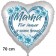 Mama-Für immer in meinem Herzen! Herzluftballon in Satinweiß, 70 cm, ohne Helium