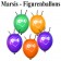 Marsi Figurenballons, Luftballons aus Latex, Ballons zur Ballondekoration