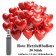Midi Ballons Helium Set, 50 rote Herzluftballons mit 3 L Ballongas