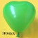 Herzluftballons Mini, 8-12 cm, grün, 10 Stück