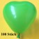 Herzluftballons Mini, 8-12 cm, grün, 100 Stück