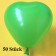 Herzluftballons Mini, 8-12 cm, grün, 50 Stück