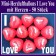 Mini Herzluftballons I Love you, 50 Stück, Ich Liebe Dich Herzballons mit Herzen