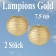 Lampions Gold, 7,5 cm, 2 Stück Set