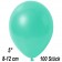 Kleine Metallic Luftballons, 8-12 cm,  Aquamarin, 100 Stück  
