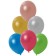Rundballons, Latexballons Metallic in Bunt gemischten Farben, 12 cm