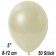 Kleine Metallic Luftballons, 8-12 cm, Elfenbein, 50 Stück