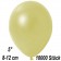 Kleine Metallic Luftballons, 8-12 cm, Pastellgelb, 10000 Stück