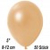 Kleine Metallic Luftballons, 8-12 cm, Pfirsich, 50 Stück