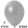 Kleine Metallic Luftballons, 8-12 cm, Silber, 50 Stück