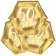 50th Birthday Gold Partyteller zum 50. Geburtstag, 6 Stück