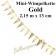 Mini-Wimpelkette, gold, 2,15 m