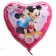 Minnie Mouse und Mickey Mouse in Love, großer Herzluftballon aus Folie mit Ballongas Helium