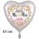 Mr. & Mrs. Herzlichen Glückwunsch, Herzluftballon, satinweiss, ohne Helium zur Hochzeit