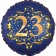 Satin Navy Blue Zahl 23 Luftballon aus Folie zum 23. Geburtstag, 45 cm, Satin Luxe, heliumgefüllt