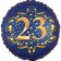 Satin Navy Blue Zahl 23 Luftballon aus Folie zum 23. Geburtstag, 45 cm, Satin Luxe